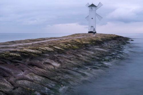 Świnoujście, swinemunde, windmill, stawa młyny, sea baltic sea, stones, water, plaża
