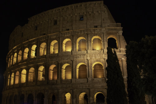 Koloseum, Rzym, Włochy, Rome, Italy, colosseum, view, city break, vacation, Rome by night, night, lights, city lights, tourist attraction