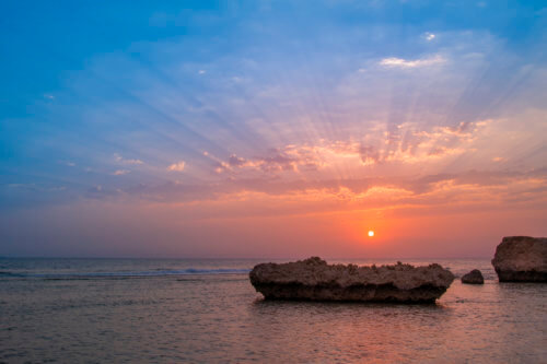 Egipt, Morze Czerwone red sea sunrise sunset stone, sun, clouds sky, coast